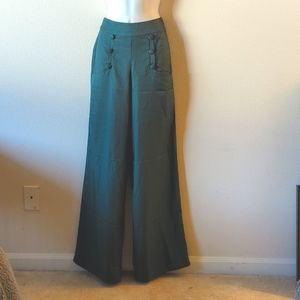 Unique Vintage 1940s Dark Green High Waist Ginger Pants